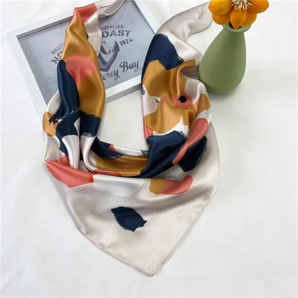 Mulberry Silk Scarf – 27" Square Head Scarf for Women, Lightweight Neck Scarf - Picture 5 of 8